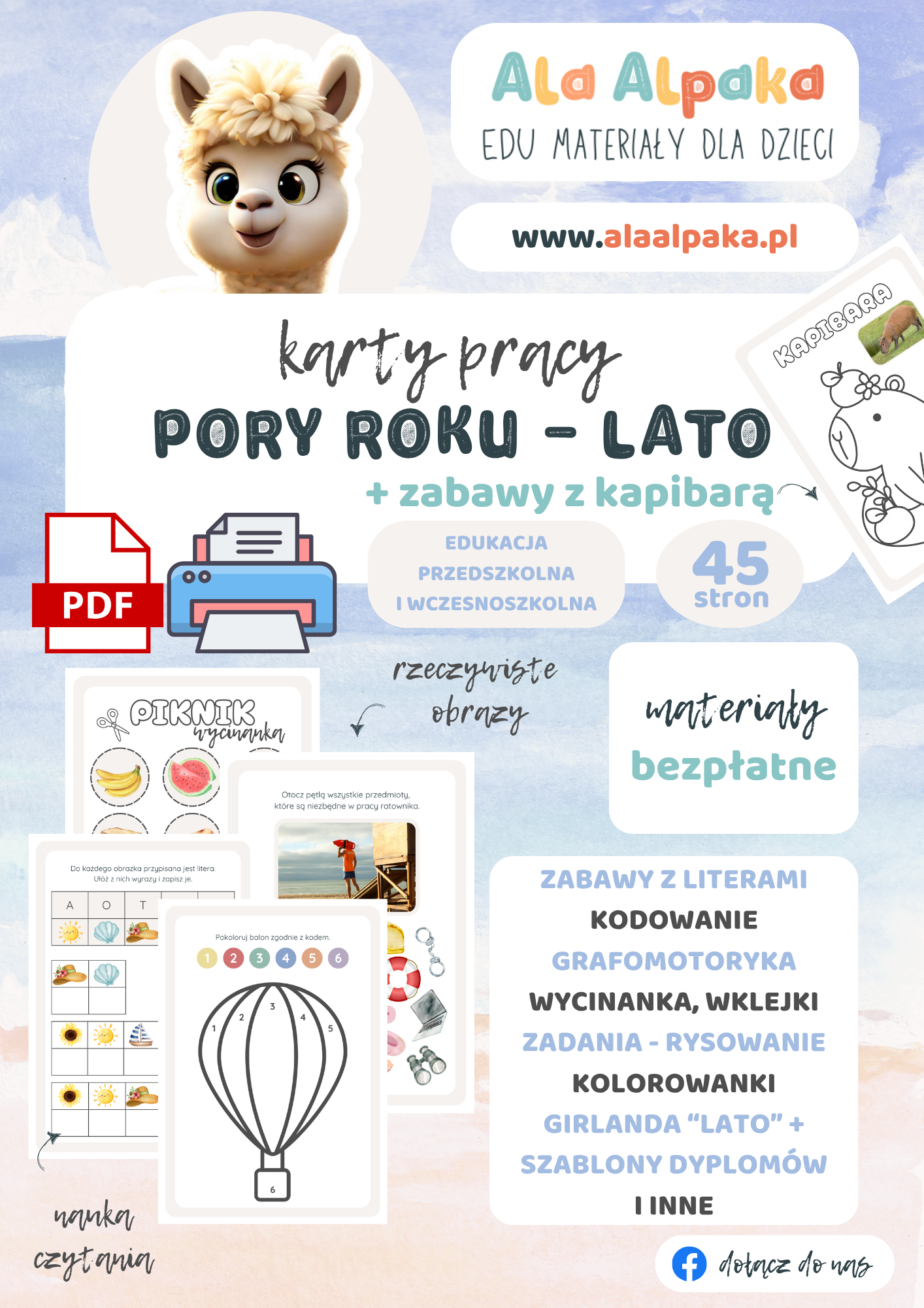 karty pracy lato