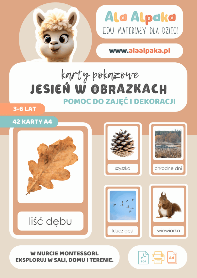 Karty pokazowe JESIEN przedszkole
