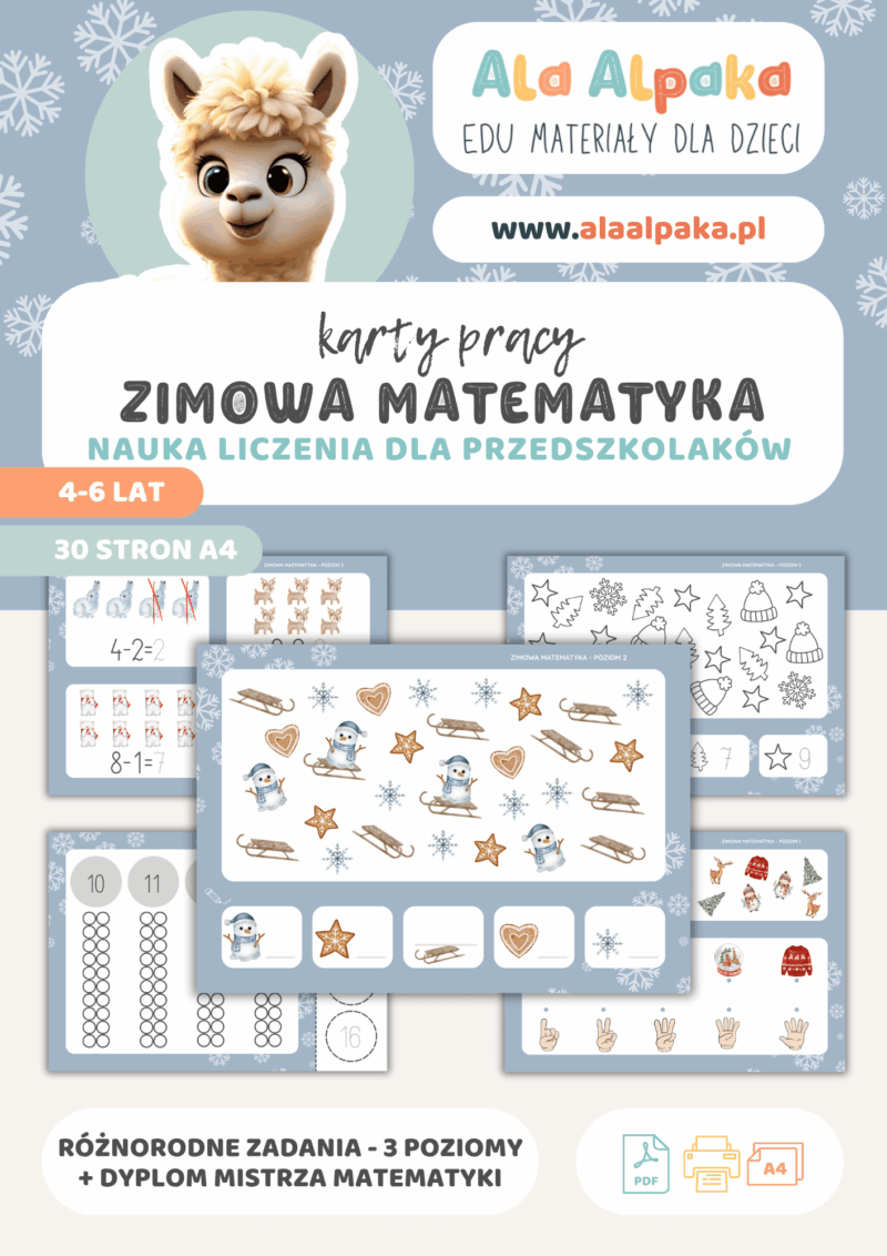 nauka liczenia dla przedszkolaków